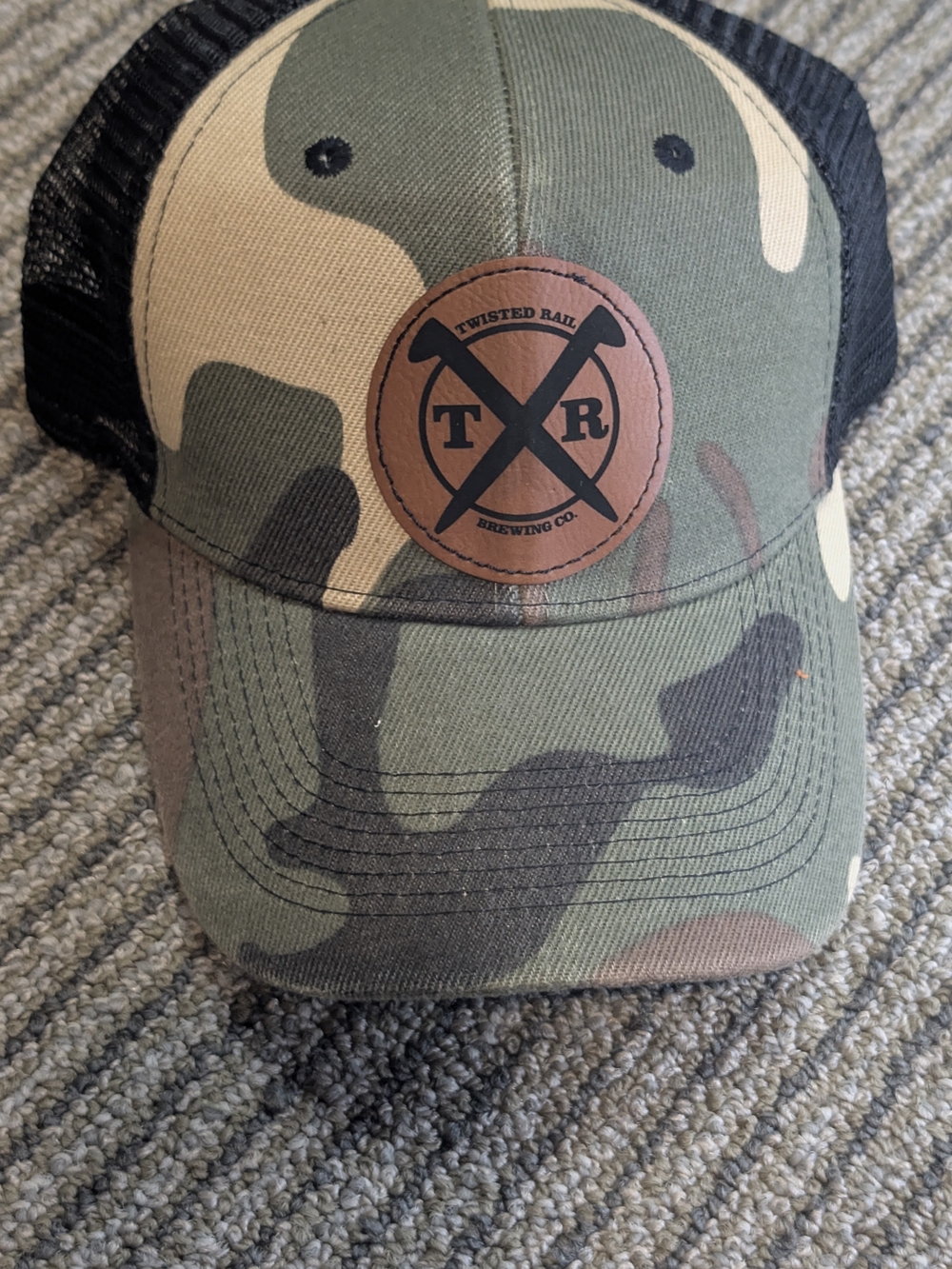Twisted Rail Camouflage Mesh Trucker Cap - Green Camo